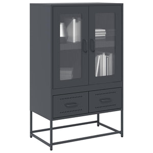 vidaXL Highboard anthracite 68x39x111,5 cm acier
