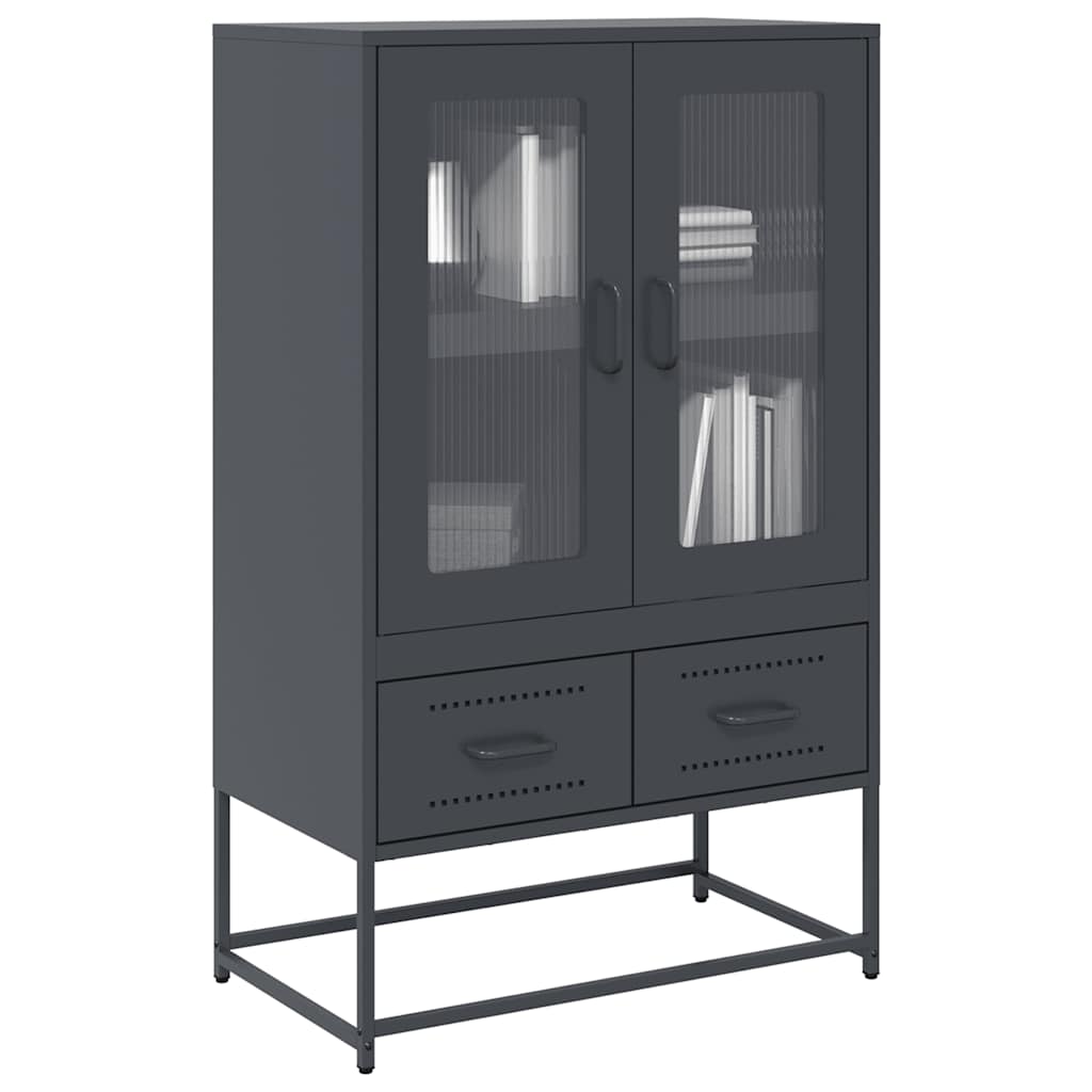 vidaXL Highboard anthracite 68x39x111,5 cm acier