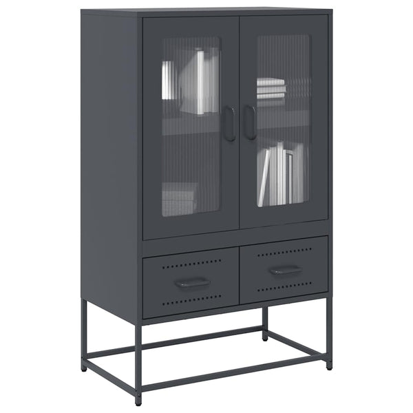 vidaXL Highboard anthracite 68x39x111,5 cm acier