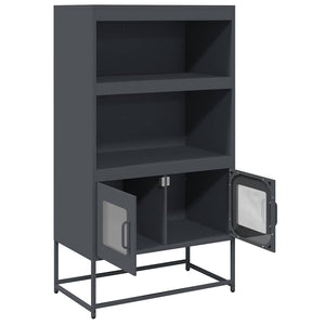 vidaXL Bahut haut Anthracite 68x39x123 cm Acier