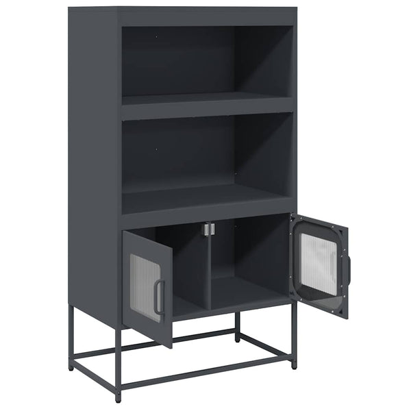 vidaXL Bahut haut Anthracite 68x39x123 cm Acier