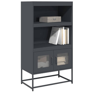 vidaXL Bahut haut Anthracite 68x39x123 cm Acier