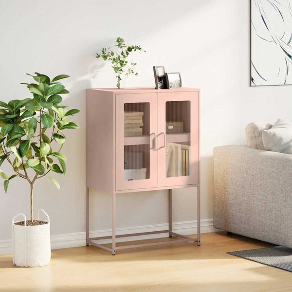 Highboard Rosa Stahl 68x39x107cm