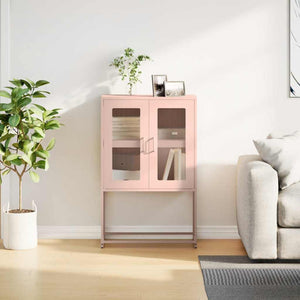 Highboard Rosa Stahl 68x39x107cm