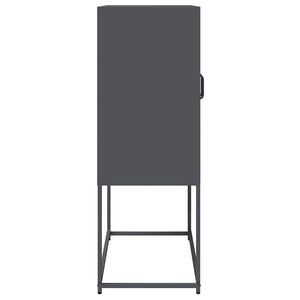 vidaXL Buffet haut anthracite 68x39x107 cm acier
