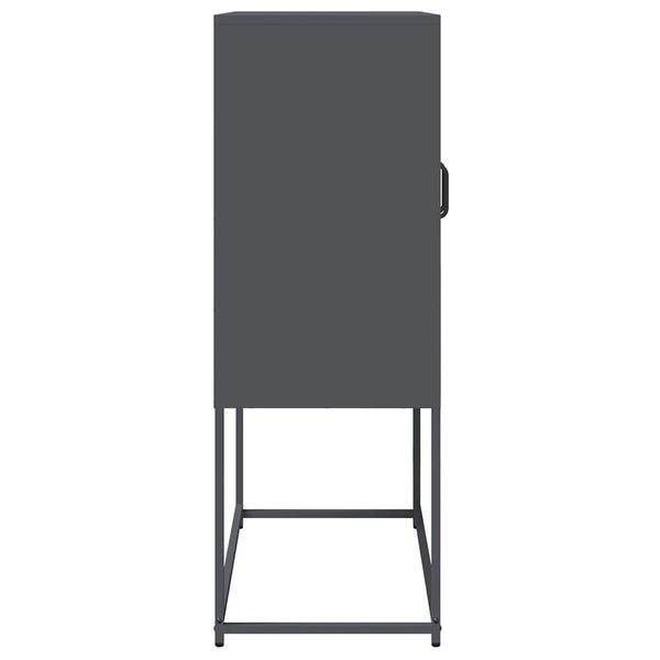 vidaXL Buffet haut anthracite 68x39x107 cm acier