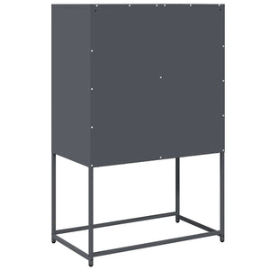 vidaXL Buffet haut anthracite 68x39x107 cm acier
