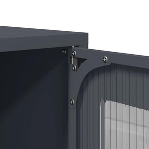 vidaXL Buffet haut anthracite 68x39x107 cm acier