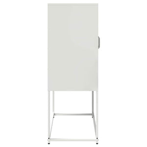 Highboard Weiß Stahl 68x39x107 cm