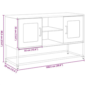 Rosa TV-Schrank aus Stahl, 100,5 cm