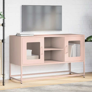 Rosa TV-Schrank aus Stahl, 100,5 cm