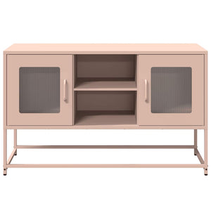 Rosa TV-Schrank aus Stahl, 100,5 cm