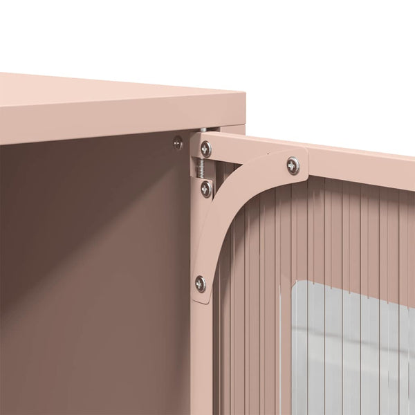 Rosa TV-Schrank aus Stahl, 100,5 cm