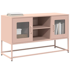 Rosa TV-Schrank aus Stahl, 100,5 cm