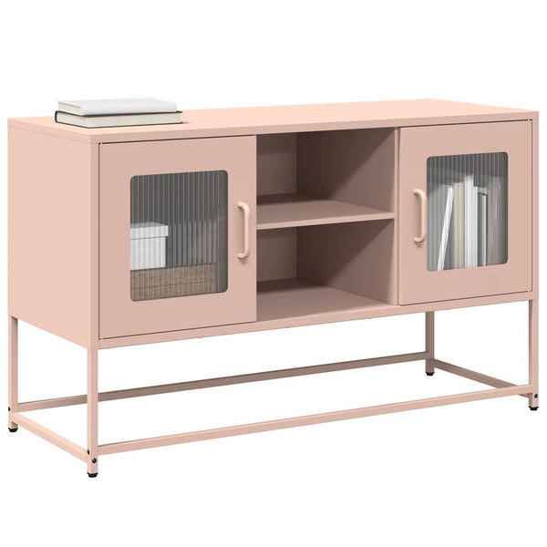 Rosa TV-Schrank aus Stahl, 100,5 cm