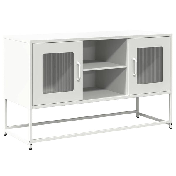 Weißer TV-Schrank aus Stahl, 100,5 cm