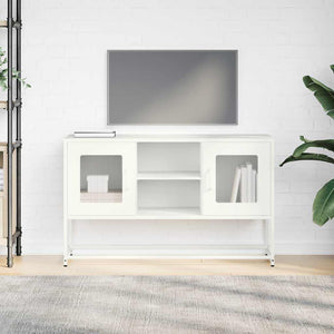 Weißer TV-Schrank aus Stahl, 100,5 cm