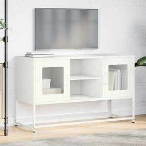 Weißer TV-Schrank aus Stahl, 100,5 cm