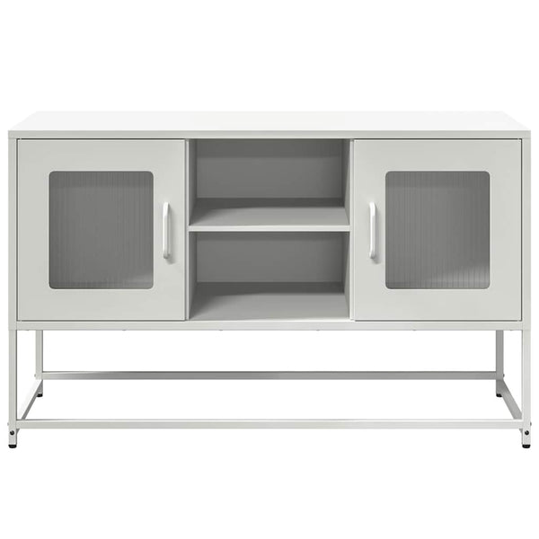 Weißer TV-Schrank aus Stahl, 100,5 cm