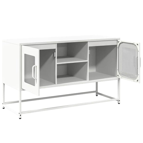 Weißer TV-Schrank aus Stahl, 100,5 cm