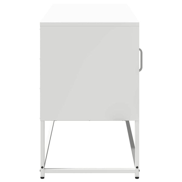 Weißer TV-Schrank aus Stahl, 100,5 cm