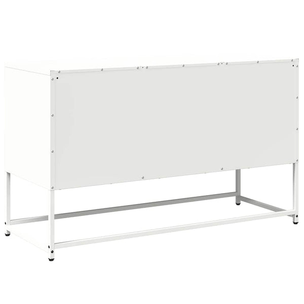 Weißer TV-Schrank aus Stahl, 100,5 cm