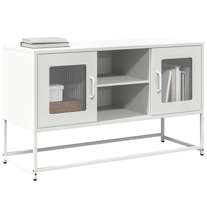Weißer TV-Schrank aus Stahl, 100,5 cm