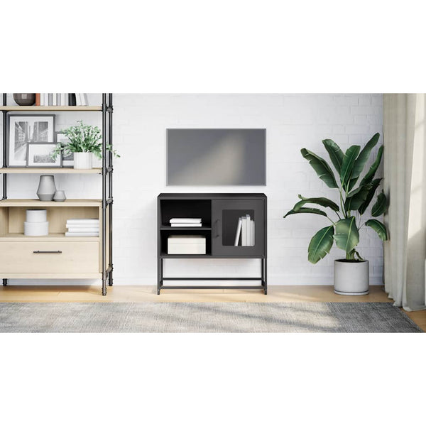 TV-Schrank Schwarz Stahl 68x39x60,5 cm