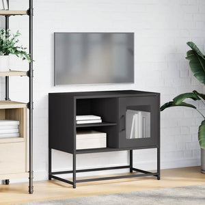TV-Schrank Schwarz Stahl 68x39x60,5 cm