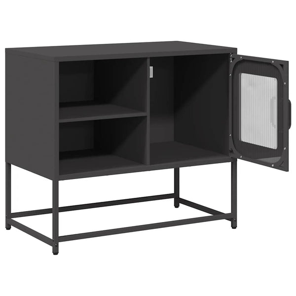 TV-Schrank Schwarz Stahl 68x39x60,5 cm
