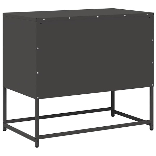 TV-Schrank Schwarz Stahl 68x39x60,5 cm