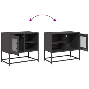 TV-Schrank Schwarz Stahl 68x39x60,5 cm
