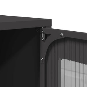 TV-Schrank Schwarz Stahl 68x39x60,5 cm