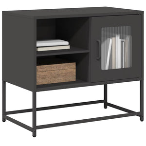 TV-Schrank Schwarz Stahl 68x39x60,5 cm