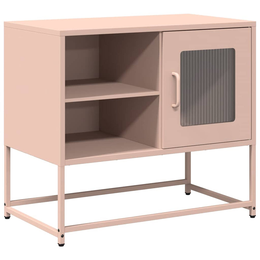 vidaXL TV Cabinet Pink 68x39x60.5 cm Steel