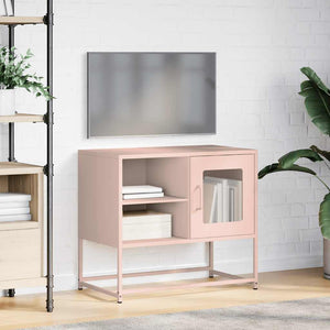 Rosa TV-Schrank aus Stahl, 68 cm
