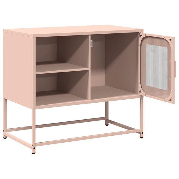 Rosa TV-Schrank aus Stahl, 68 cm