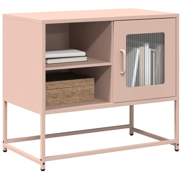 Rosa TV-Schrank aus Stahl, 68 cm