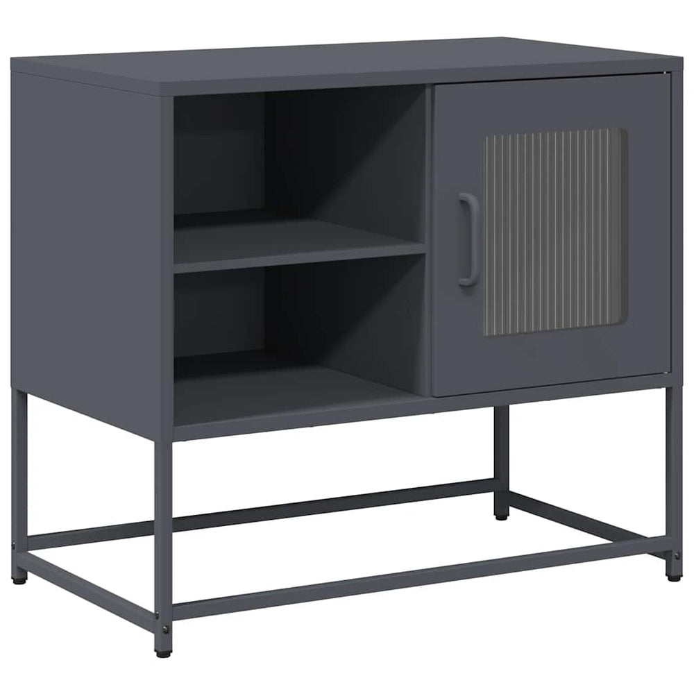 vidaXL TV Cabinet Anthracite 68x39x60.5 cm Steel
