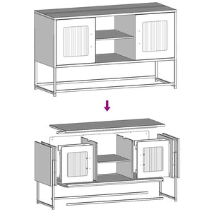 Anthrazit TV-Schrank Stahl 68 cm