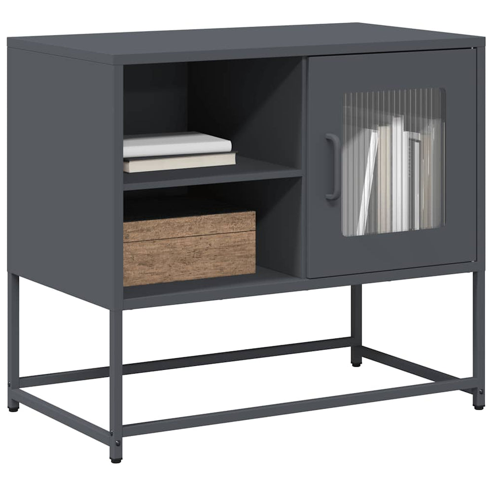 vidaXL TV Cabinet Anthracite 68x39x60.5 cm Steel