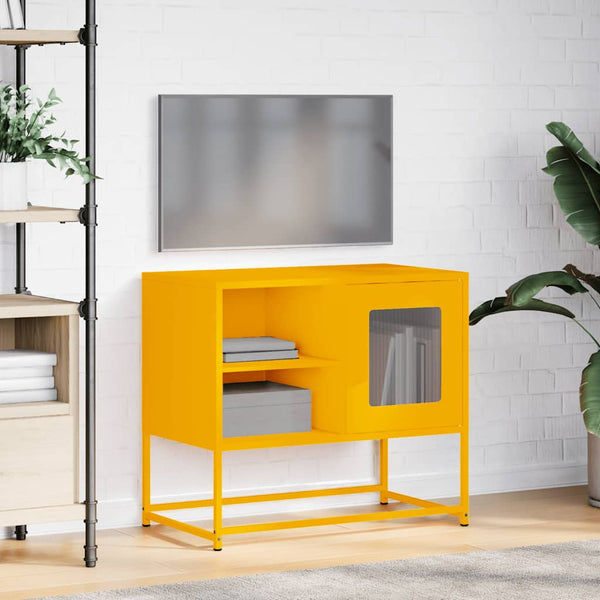 Senfgelber TV-Schrank Stahl 68cm