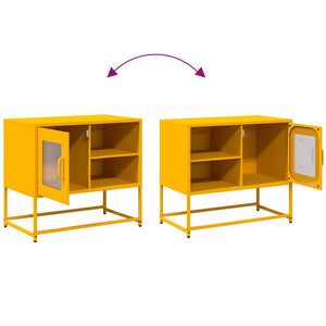Senfgelber TV-Schrank Stahl 68cm