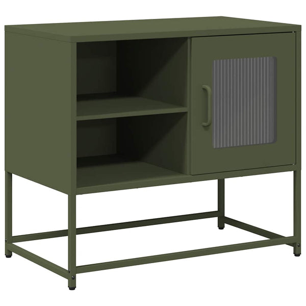 TV-Schrank Olivgrün Stahl 68x39x60,5 cm