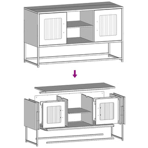 TV-Schrank Olivgrün Stahl 68x39x60,5 cm