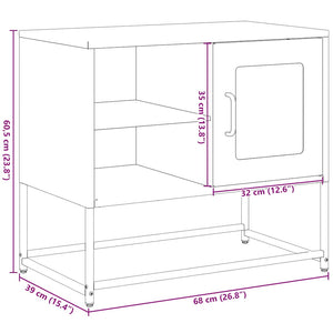 TV-Schrank Olivgrün Stahl 68x39x60,5 cm