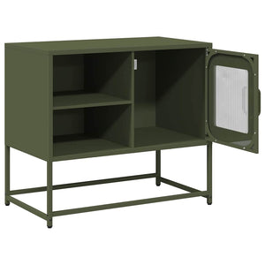 TV-Schrank Olivgrün Stahl 68x39x60,5 cm