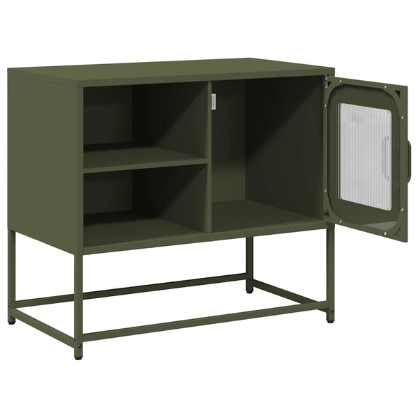TV-Schrank Olivgrün Stahl 68x39x60,5 cm