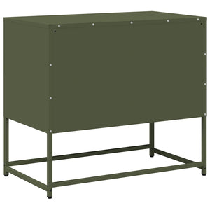 TV-Schrank Olivgrün Stahl 68x39x60,5 cm