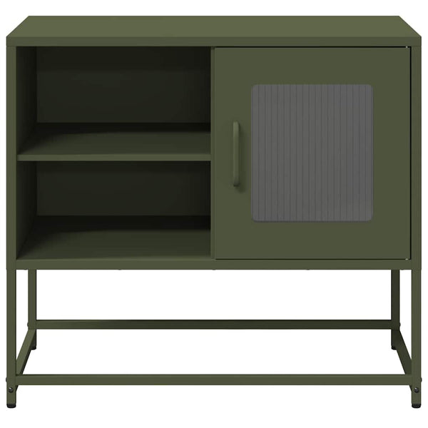 TV-Schrank Olivgrün Stahl 68x39x60,5 cm